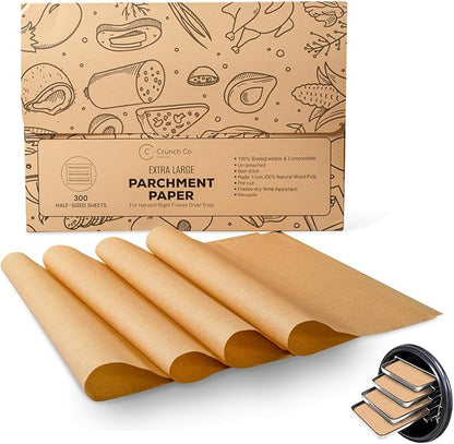 300 pack Parchment Paper For Harvest Right Freeze Dryer by CrunchCoFreezeDry