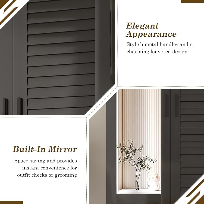 jiteentarou 2 Door Armoire Wardrobe Closet Cabinet - Image 7