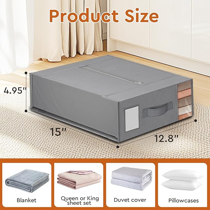 StorageTastic 6 Pack Bed Sheet Closet Organizers and Storage, Sturdy Foldable - Image 2