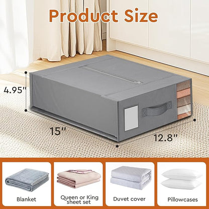 StorageTastic 6 Pack Bed Sheet Closet Organizers and Storage, Sturdy Foldable - Image 2