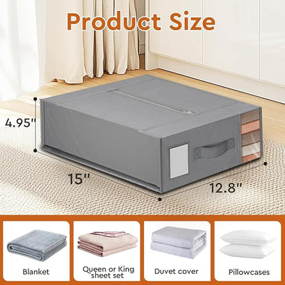 StorageTastic 4 Pack Bed Sheet Closet Organizers and Storage, Sturdy Foldable - Image 2