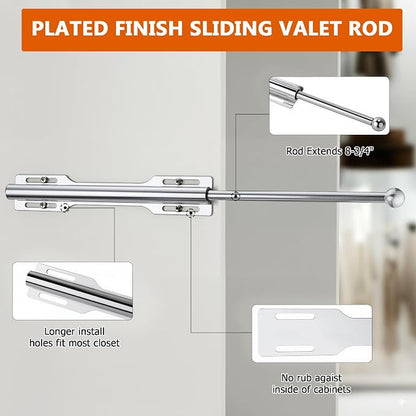 Closet Valet Rod Slide Out, Closet Pull Out Rod - Image 5