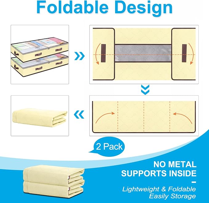 90L Under Bed Storage Containers, Underbed Toy Organizers and Clothing Storage - Image 5