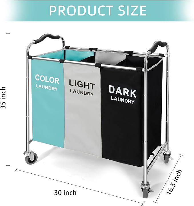 Laundry Basket, Large Laundry Hamper - Image 2