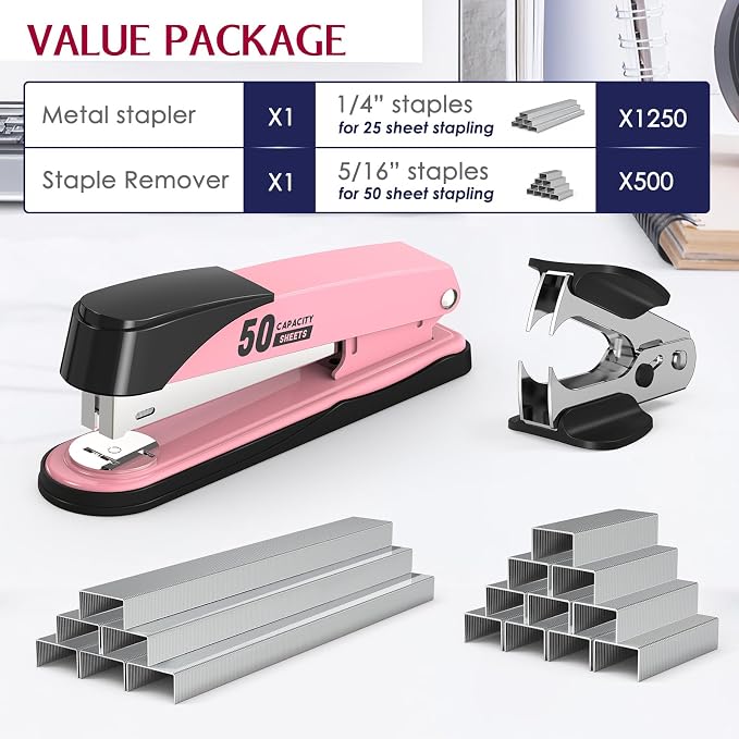 Metal Stapler Heavy Duty 50 Sheet Capacity - Image 2