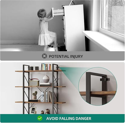 YITAHOME 5 Tier Bookshelf | Large Bookcase Industrial Book Shelf Storage - Image 6