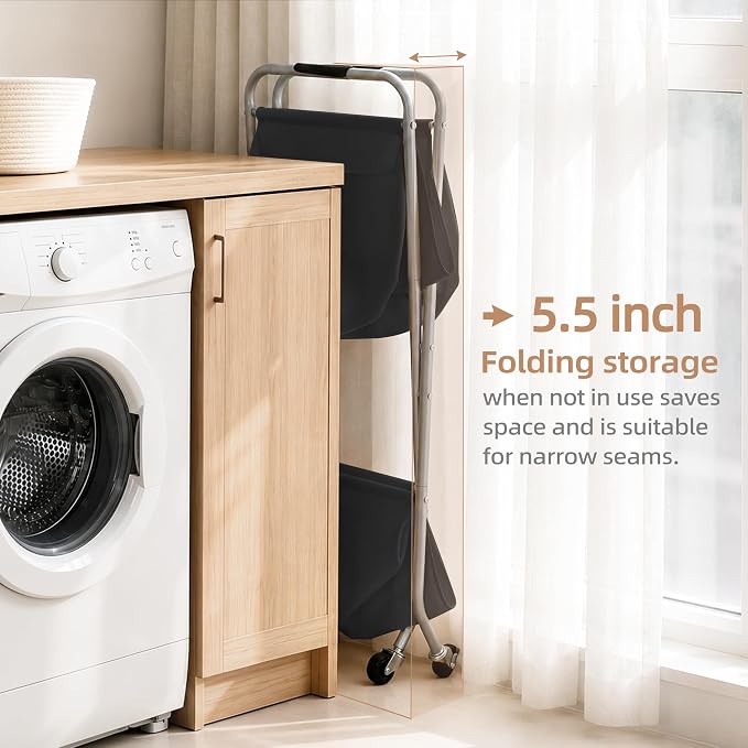 STORAGE MANIAC Collapsible Laundry Cart - Image 3