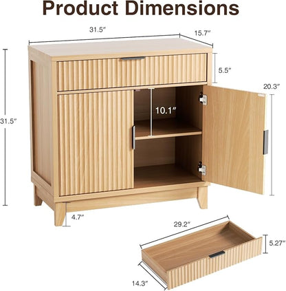 Vabches Fluted Sideboard Buffet Cabinet - Image 2