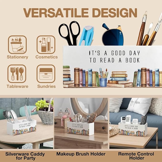 Book Lover Gifts Pen Pencil Holder Organizer - Image 6