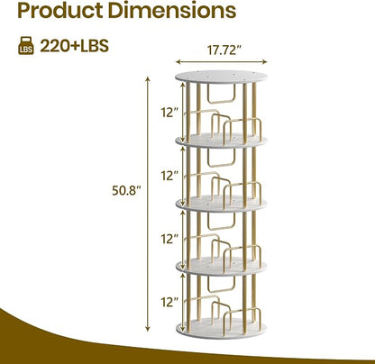 360° Rotating Bookshelf, Revolving Bookcase - Image 2