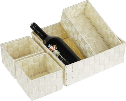 Posprica Woven Storage Baskets for Organizing, Small Black Baskets Cube Bin - Image 4