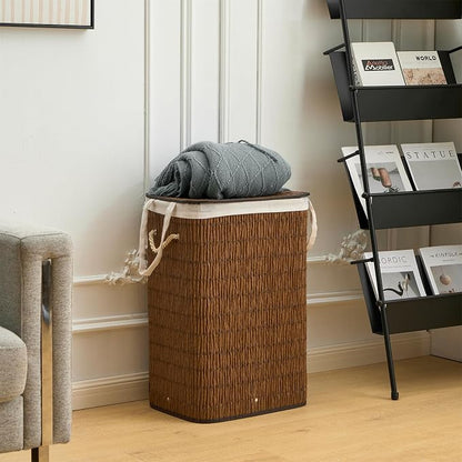Laundry Hamper with Lid, 18.72 Gallons Laundry Basket with 2 Removable Liner - Image 5
