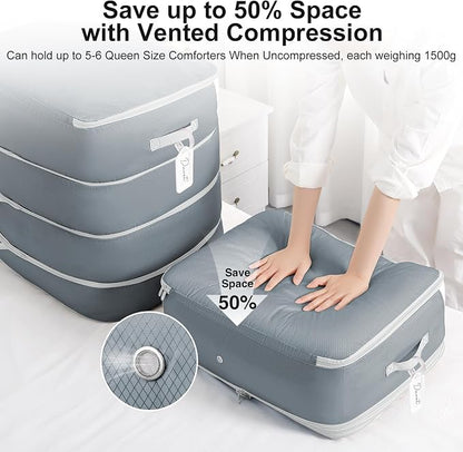 Comforter Storage Bag - 130L Large Capacity Blanket Storage Bags 4-Layer Ultra - Image 3