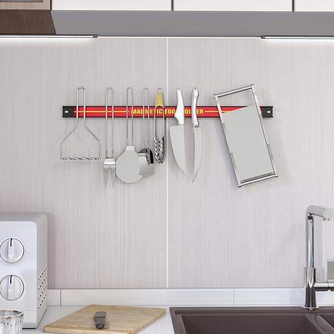 Goplus 6PCS 18" Magnetic Tool Holder, Wall Mounted 176LBS Capacity Magnetic - Image 9