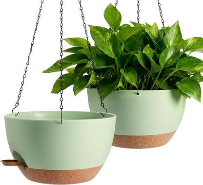 13-inch Oversized Hanging Planter Set of Two, Planters by Unknown