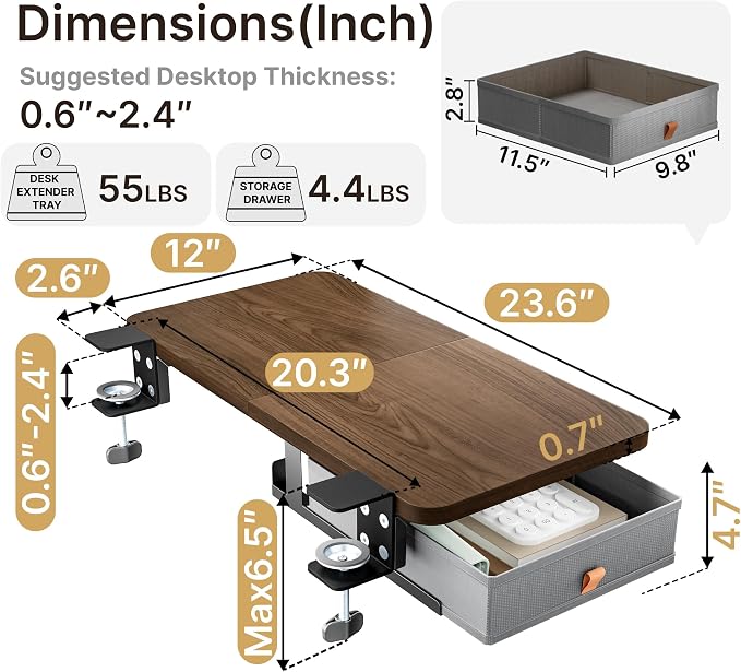 Desk Extender Tray, Desk Extension - Image 6