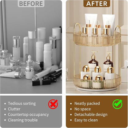 360° Rotating Makeup Organizer for Vanity - Image 4