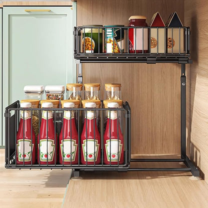 Under Sink Organizer 1 Pack, Pull Out Cabinet Organizer Shelf, Kitchen Bathroom - Image 3