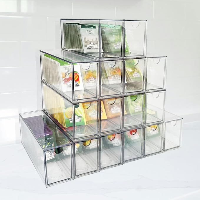 AZEZO 16-Pack Tea Bag Drawers Organizer by Unknown