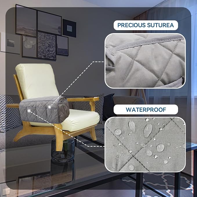 MEHIDFY Armchair Caddy, Waterproof Sofa Armrest Organizer, Non Slip Recliner - Image 6