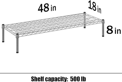 18" Deep x 48" Wide x 8" Height Wire Shelving Kit | 1-Tier | NSF Commercial - Image 3
