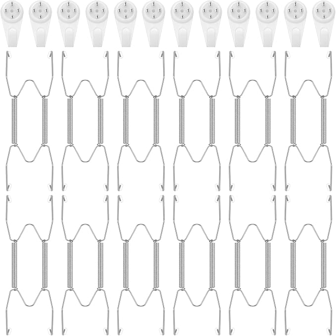 Hotop 12 Pieces Plate Hangers for Wall Stainless Steel Wire Invisible Heavy by HOTOP
