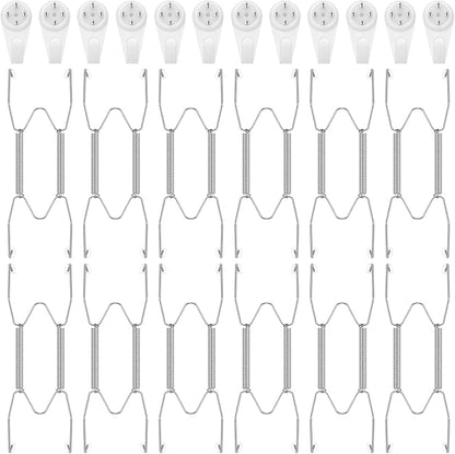 Hotop 12 Pieces Plate Hangers for Wall Stainless Steel Wire Invisible Heavy by HOTOP