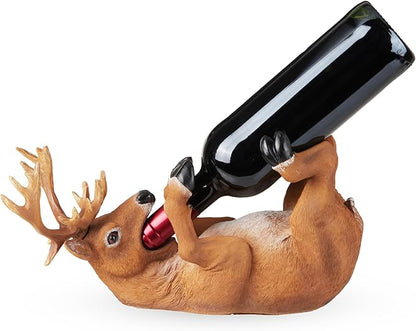 TRUE Buzzed Buck Bottle Holder for Kitchen Decor or Bar Carts, Bottle Rack for by True