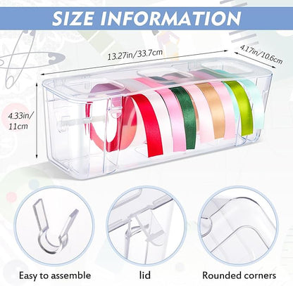 Saypacck Ribbon Organizer Storage Clear Plastic Ribbon Holder - Image 2
