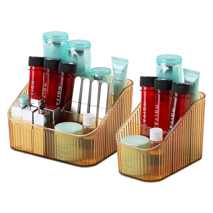 Amber Makeup Organizer, Makeup Brush Holder 8 Cups by OSteedWares
