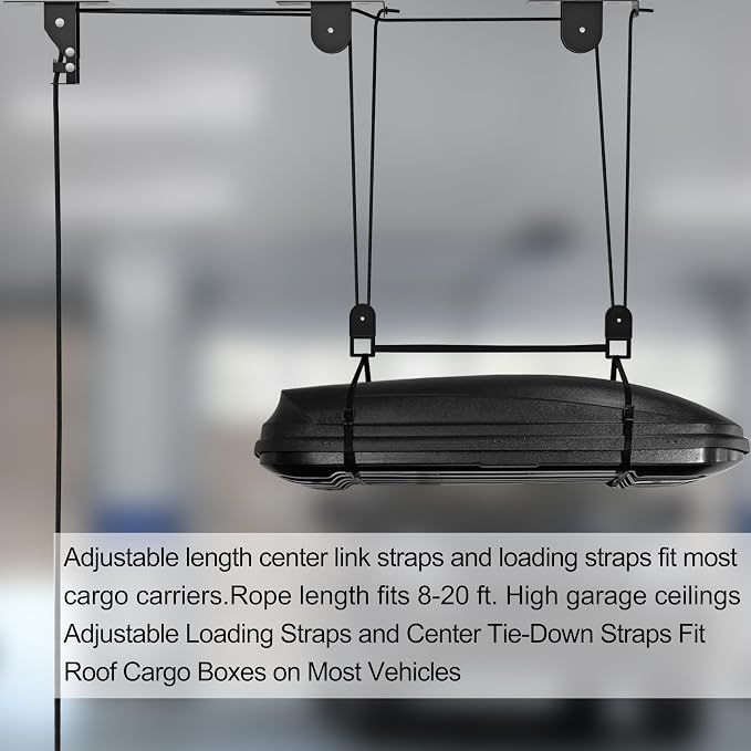 2025 Upgrade Cargo Box Garage Pulley System, Garage Ceiling Hoist Heavy-Duty - Image 7