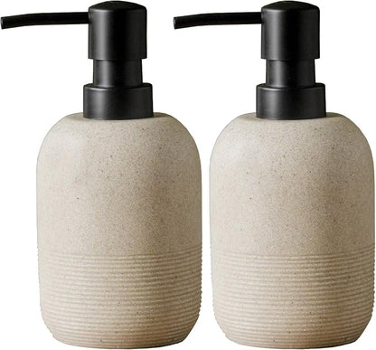 2pcs/Set Beige Hand Soap Dispenser Sets, Resin Liquid Soap Dispenser by GalDal