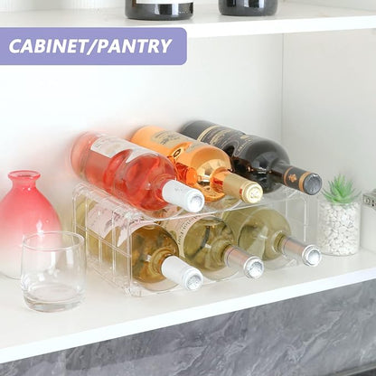 BOPai Clear Wine Racks for Refrigerator, Water Bottle Organizer, 6 Bottles - Image 5