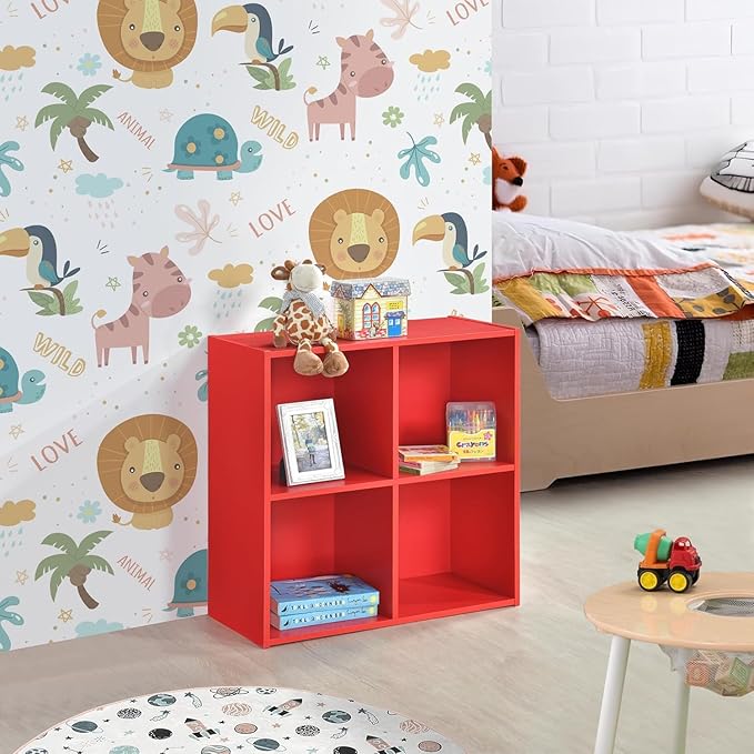 KB Designs - 4 Cube Storage Organizer Shelf - Modern Small Compact Organizer by KB+Designs