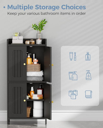 BEWISHOME Small Floor Cabinet, Toilet Paper Storage, Bathroom Storage Cabinet | - Image 4