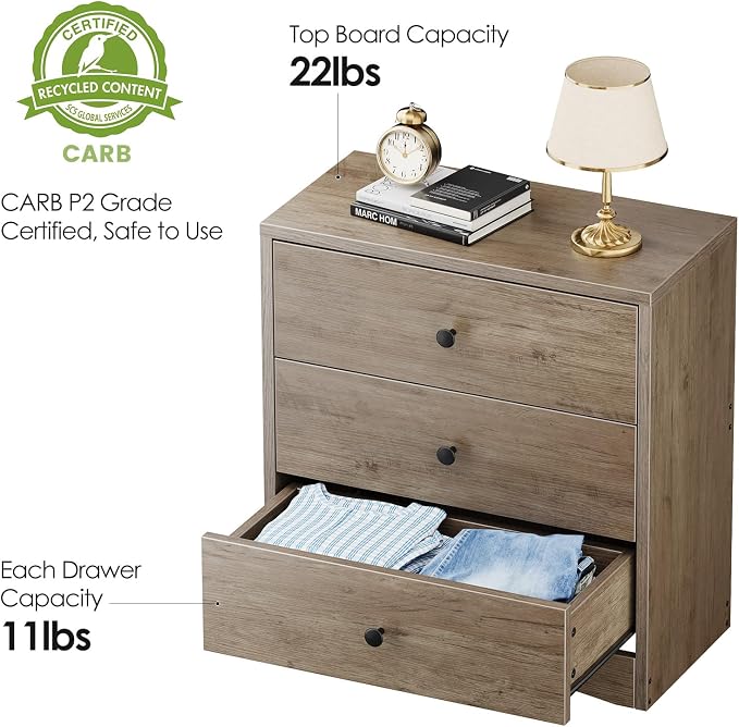 Nightstand, Bedside Tables, Farmhouse Wood Night Stand - Image 5