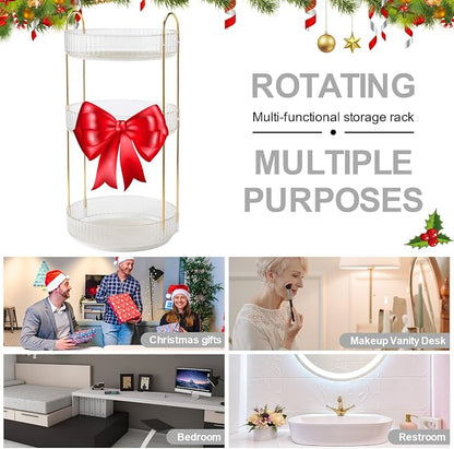 360° Rotating Makeup Organizer, Bathroom Make Up Spinning Holder Rack, Large - Image 5