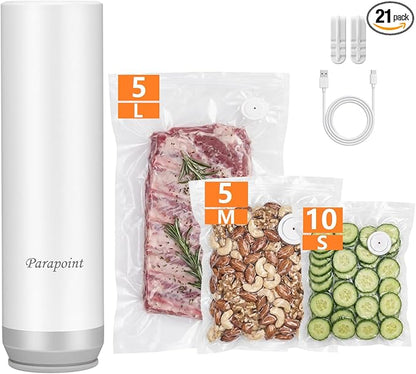 Handheld Vacuum Sealer for Food Powerful Vacuum Sealer Machine, Seal Meal Saver by PARAPOINT