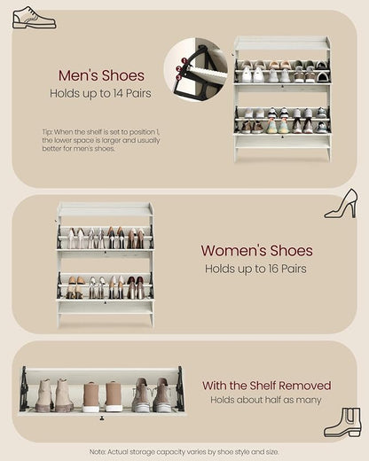 VASAGLE Shoe Storage Cabinet Organizer - Image 6