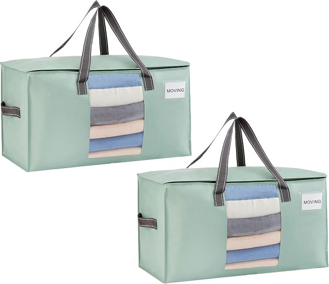 VENO 2 Pack Moving Bags, Comforter and Blanket Storage Bags by Veno