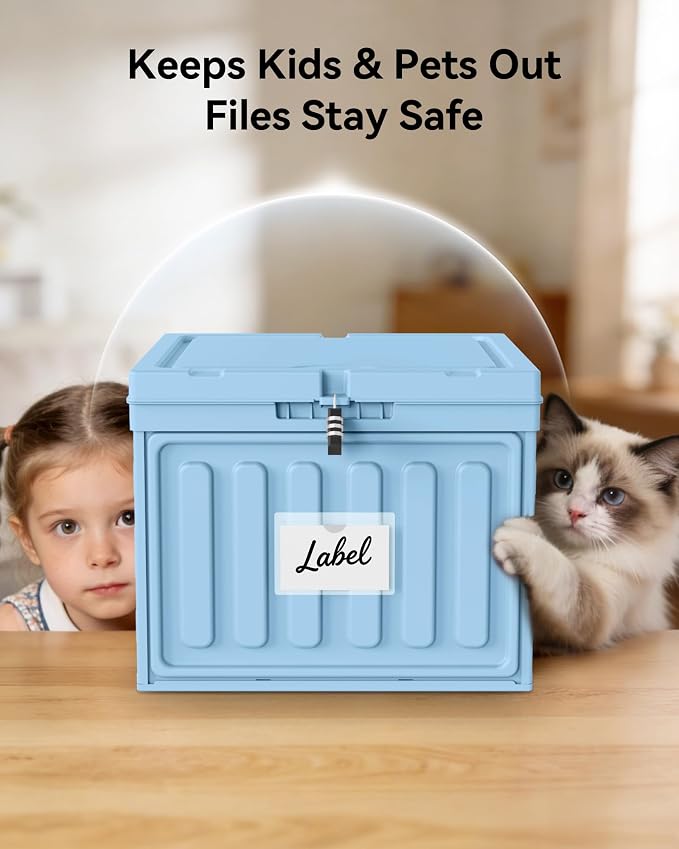 Lockable Stackable Plastic File Box - Image 5