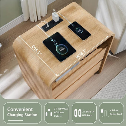 25" Tall Modern Nightstand - Image 3