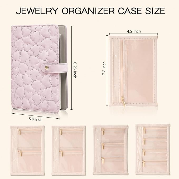 Travel Jewelry Organizer Case, Jewelry Storage Roll Bag - Image 4