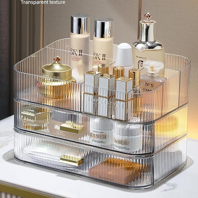 Clear Makeup Organizer for Vanity, Large Desk Organizer - Image 6