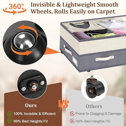 Dolicer 2 Pack Under Bed Storage - Image 4