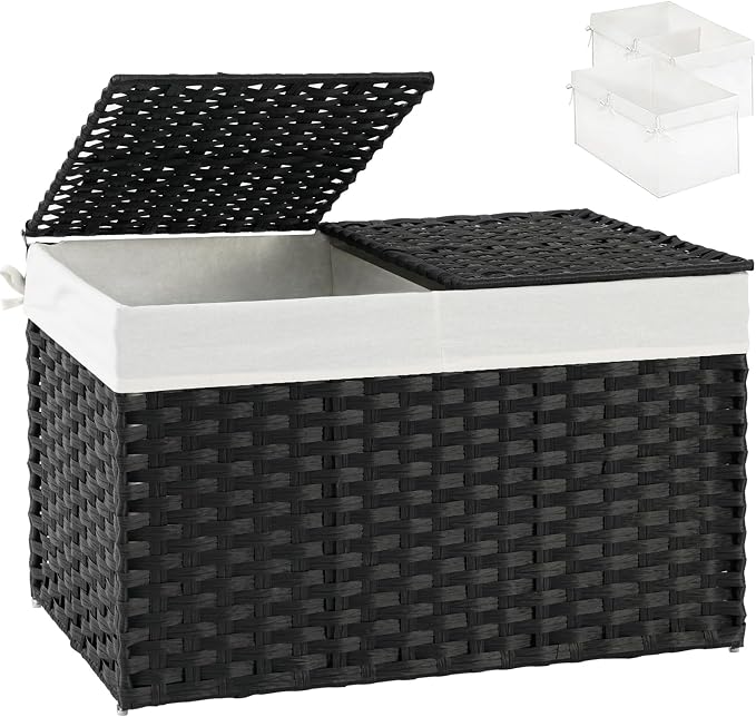 SETVSON Storage Basket with Lid Wicker Baskets by SETVSON
