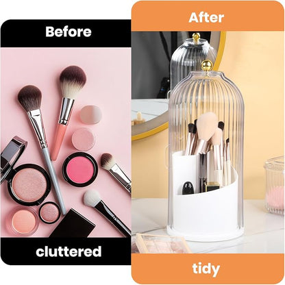 3 Tier Makeup Organizer with Clear Lid - Image 5