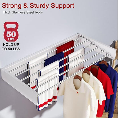 Wall Mounted Drying Rack 40", Foldable Laundry Drying Rack - Image 5