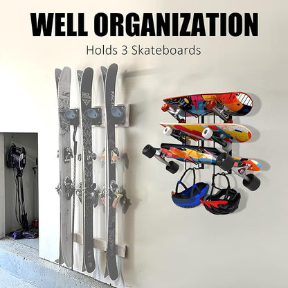 UNIREDPOWER Skateboard Storage Rack, Wall Mounted Organizer Shelf, Wall Display - Image 3