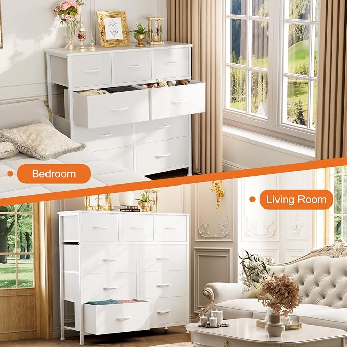 Sweetcrispy 9-Drawer Fabric Dresser Storage Tower - Image 7
